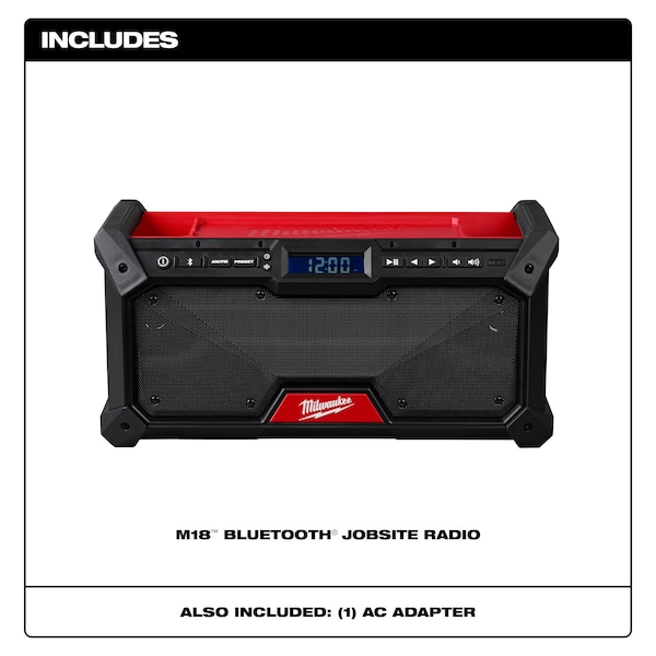 Milwaukee Tool M18 Bluetooth Jobsite Radio Tool Only - 2952-20
