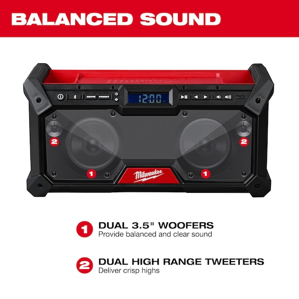 Milwaukee Tool M18 Bluetooth Jobsite Radio Tool Only - 2952-20