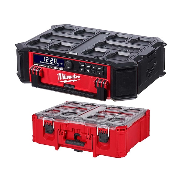 Milwaukee Tool M1 PACKOUT Radio + PACKOUT Organizer - 2950-20, 48-22-8432