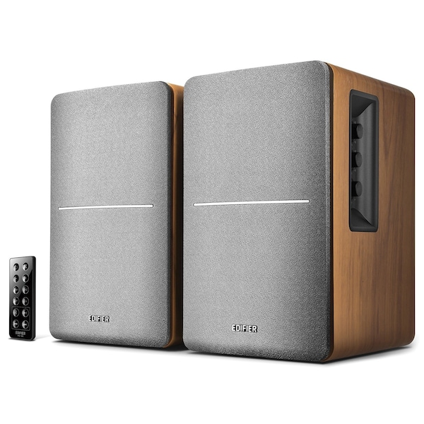 Edifier R1280DB 42-Watt-RMS Amplified Bluetooth Bookshelf Speaker System (Brown Finish) - 4003066