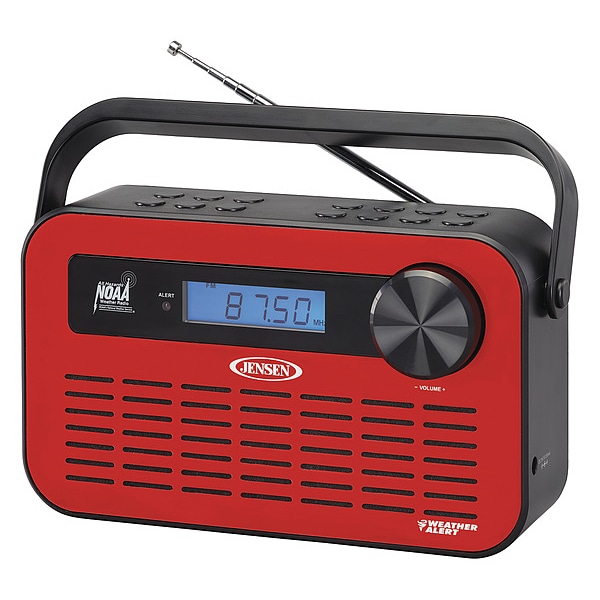 Jensen Portable Weather Radio, Red - JEP-250