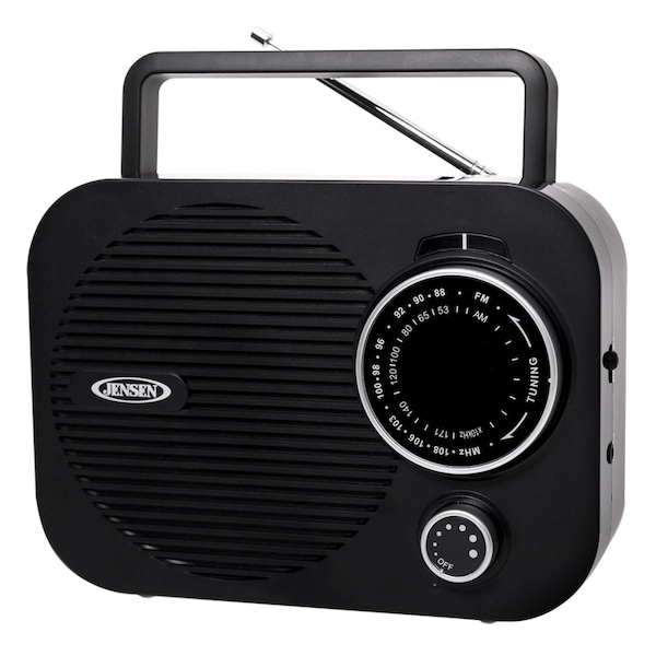 Jensen Audio Portable Radio AM/FM, Black - MR-550-BK