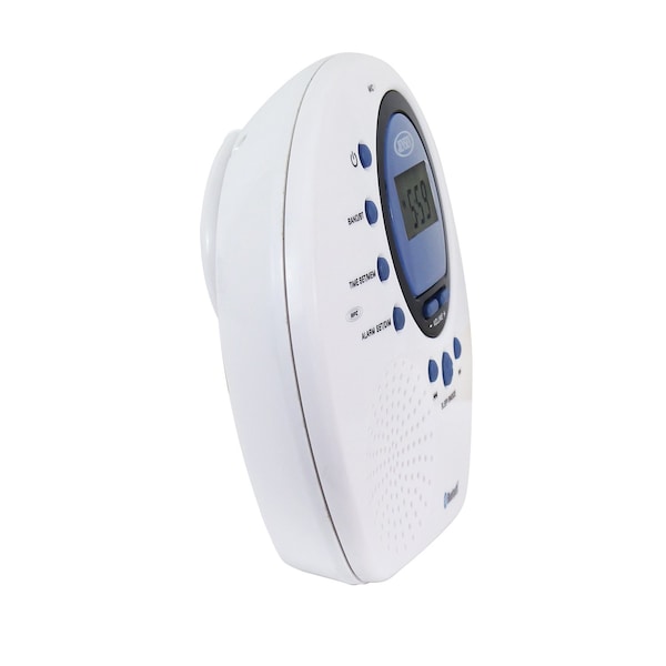 Jensen Water Resistant AM/FM Bluetooth Shower Clock Radio - JWM-160B