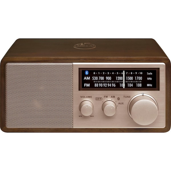 Sangean 45th Special Ediition AM-FM-Bluetooth Aux-in with USB Phone Charging Wooden Cabinet Radio - SA451895