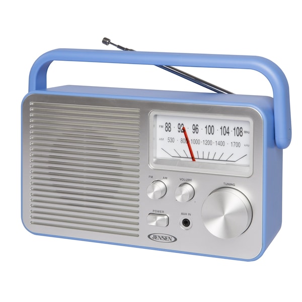 Jensen Portable AM/FM Radio-Blue - MR-750-BL