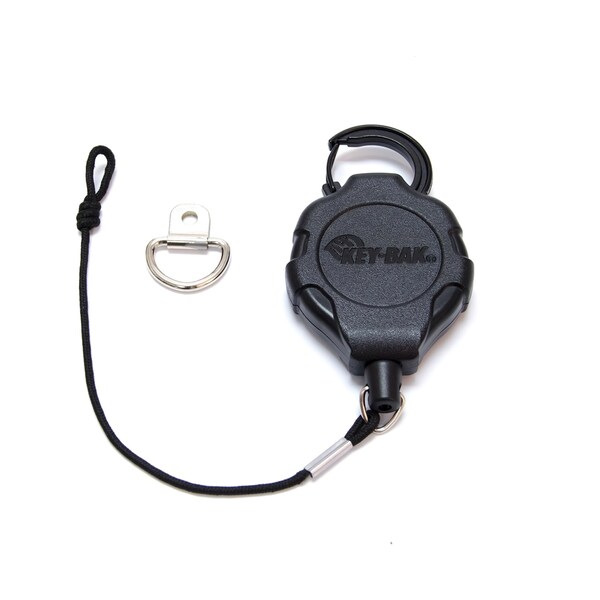 Key-Bak KEYBAK CB Radio Retractable Tether, 36 in. DuPont Kevlar Cord, D-Ring Anchor - 0KR3-4A11