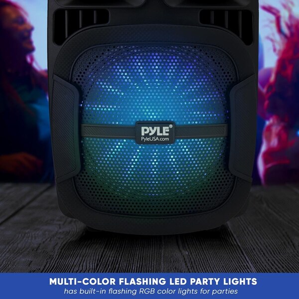 Pyle 12’’ Bluetooth Portable PA Speaker - Portable PA & Karaoke Party Audio Speaker with wired microphone - PPHP128B