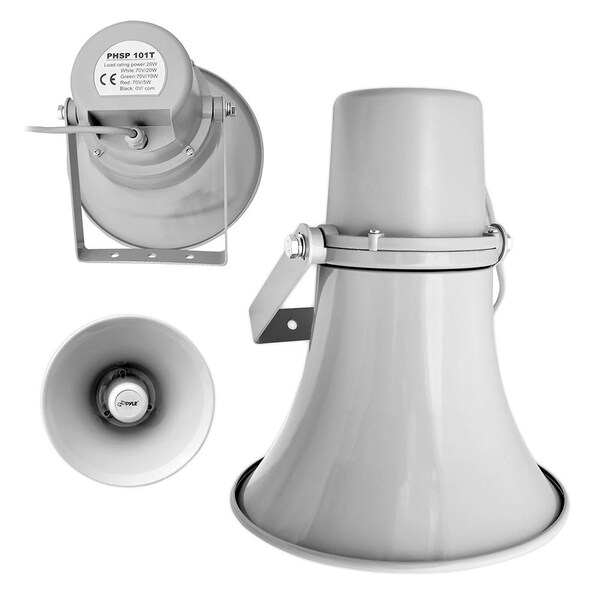 Pyle 9.7'' Indoor / Outdoor 20 Watt Pa Horn Speaker W/ 70V Transformer - PHSP101T