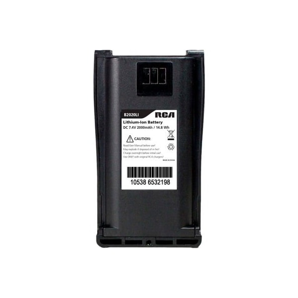 Discount Two-Way Radio RCA Handheld Radio Battery, Lithium-Ion High Capacity 2000mAh - B2020LI
