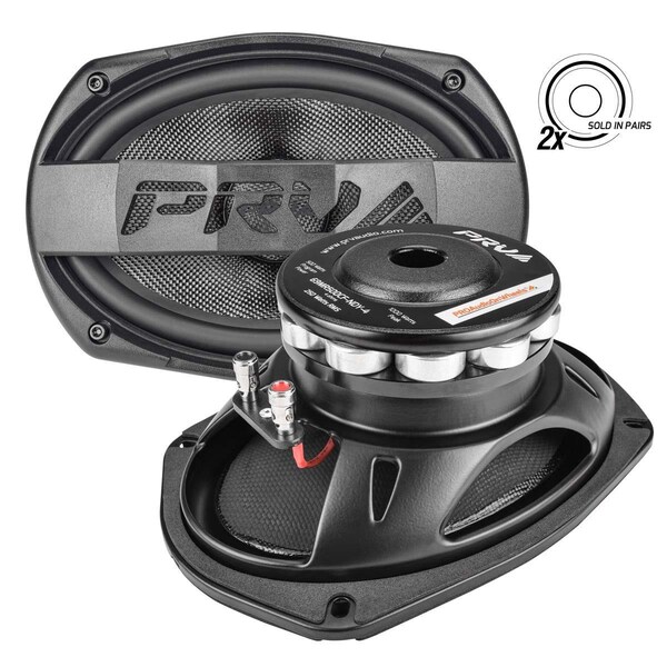 Airflow Rese PRV Audio 6 x 9 in. Midrange PR Carbon Fiber Water Resistant Loudspeaker - 69MR500CF-NDY-4