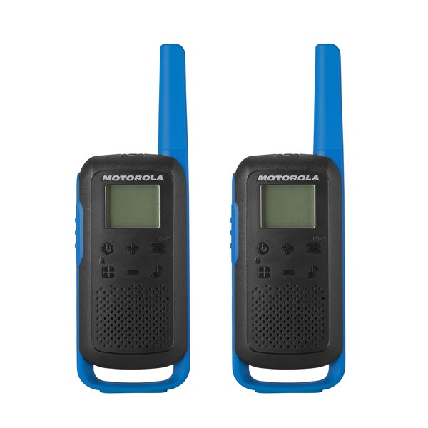 Motorola Solutions Two-Way Radio Black W/Blue Two-Pack - T270