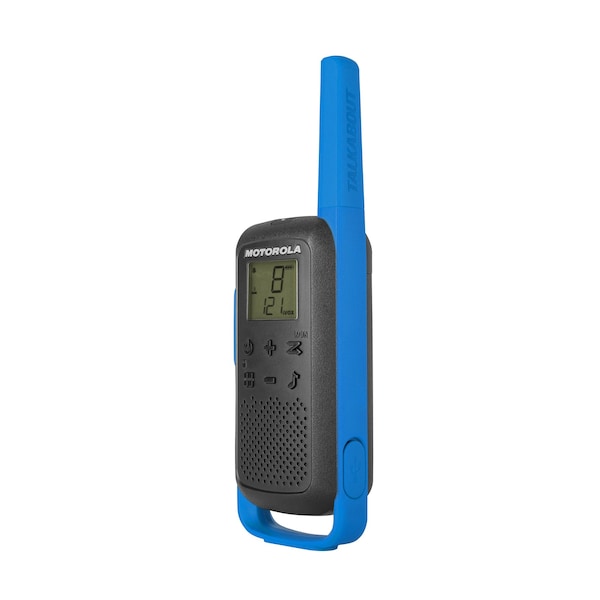 Motorola Solutions Two-Way Radio Black W/Blue Two-Pack - T270