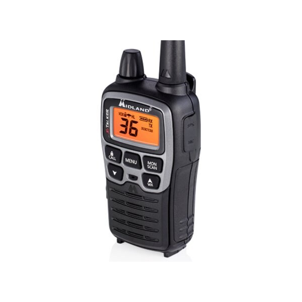 Midland Radio Portable 2-Way Radio, 1.5W, 38 mi., 12 hr. - T71VP3