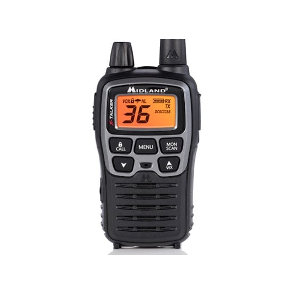 Midland Radio Portable 2-Way Radio, 1.5W, 38 mi., 12 hr. - T71VP3