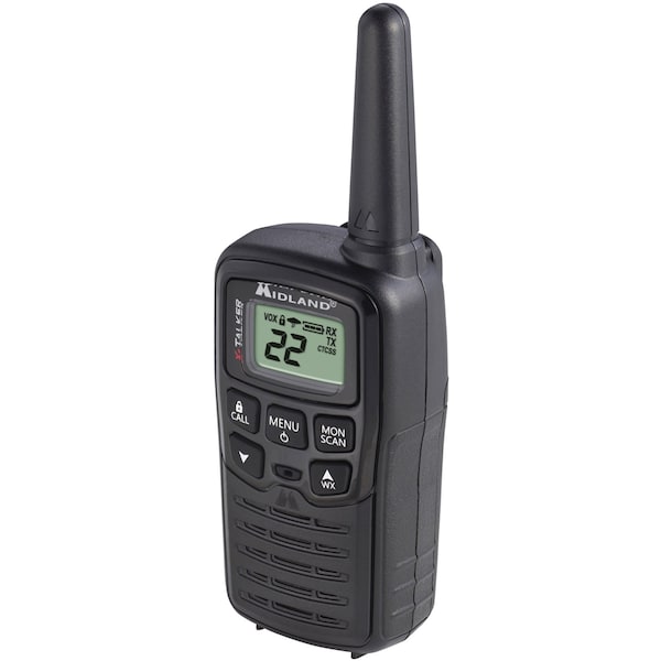 Midland Radio Portable Two Way Radio, 0.5W, 20 mi. - T10
