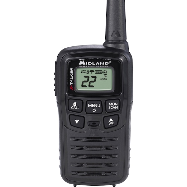 Midland Radio Portable Two Way Radio, 0.5W, 20 mi. - T10