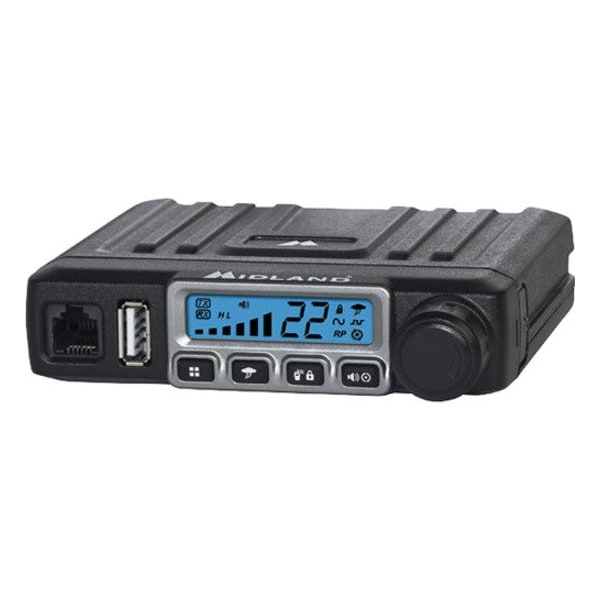 Midland Radio Mobile Two Way Radio, 15 Output Watts, Blk - MXT115