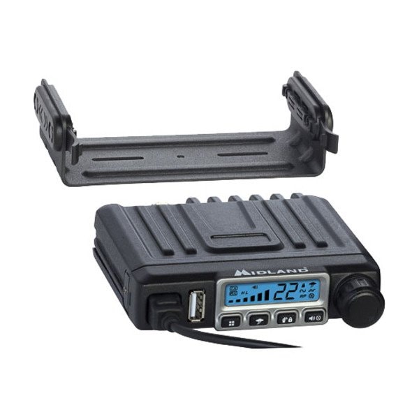Midland Radio Mobile Two Way Radio, 15 Output Watts, Blk - MXT115