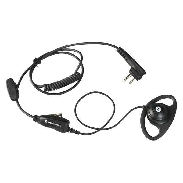 Motorola Ear Loop Earpiece, Black, Two Pin, Swivel - HKLN4599B