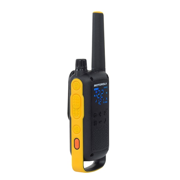 Motorola Solutions Two-Way Radio Black W/Yellow Rechargeable Two Pack - T470
