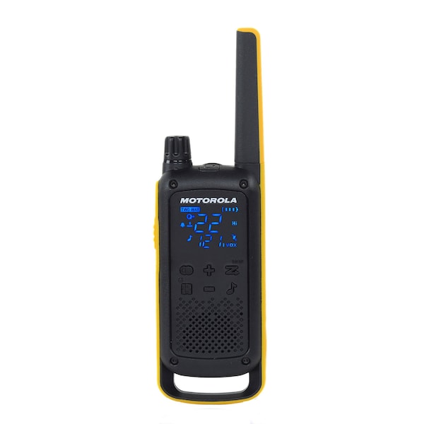 Motorola Solutions Two-Way Radio Black W/Yellow Rechargeable Two Pack - T470