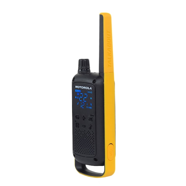 Motorola Solutions Two-Way Radio Black W/Yellow Rechargeable Two Pack - T470
