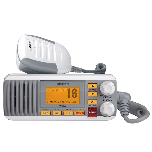 Uniden Uniden UM385 Fixed Mount VHF Radio - White - UM385