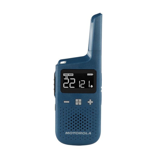 Motorola Solutions Blue 25 Mile 2 Way Radio W/Charging Dock - T383