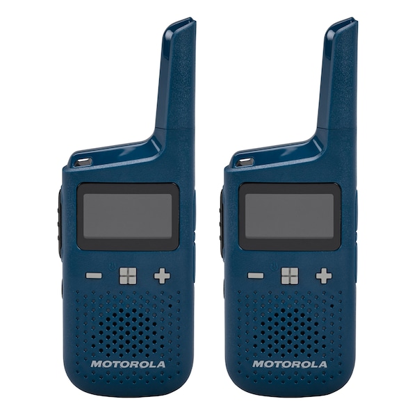 Motorola Solutions Blue 25 Mile 2 Way Radio W/Charging Dock - T383