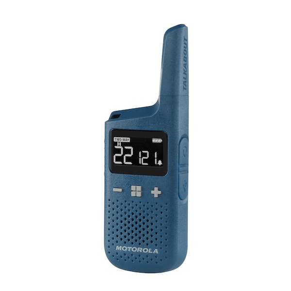 Motorola Solutions Blue 25 Mile 2 Way Radio W/Charging Dock - T383