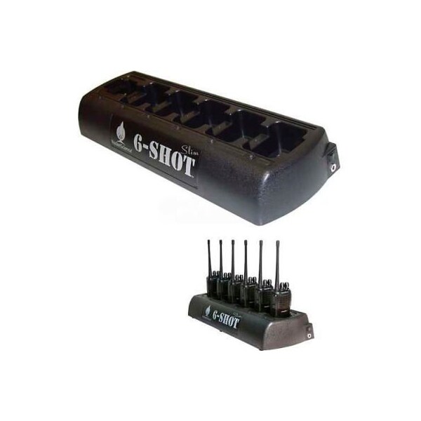 Klein Electronics Inc 6-Shot Slim 6-Unit Battery Charger for Blackbox+ Radios - 6-SHOT-SLIM-BB+
