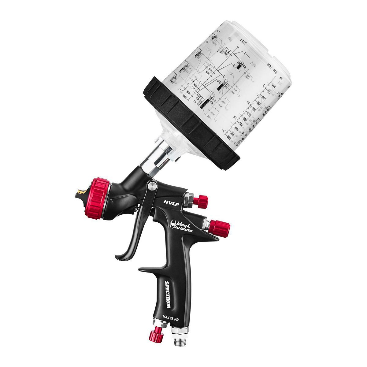 Black Widow By Spectrum Professional HVLP GravityFeed Air Spray Gun