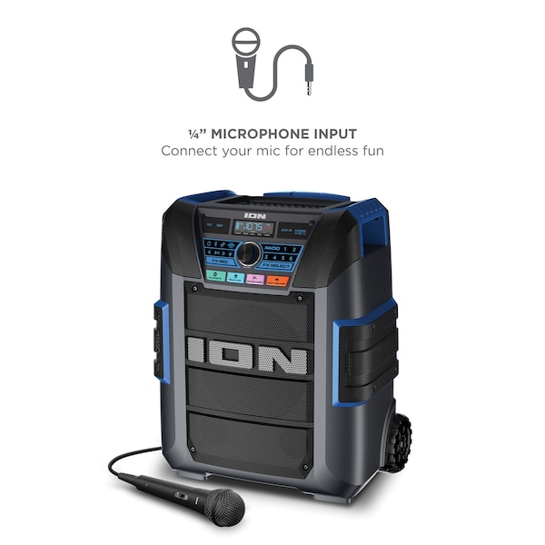Ion Explorer XL Portable Bluetooth All-Weather Speaker W/ Microphone, Stereo-Link & 5-Speaker Sound - IPA150X