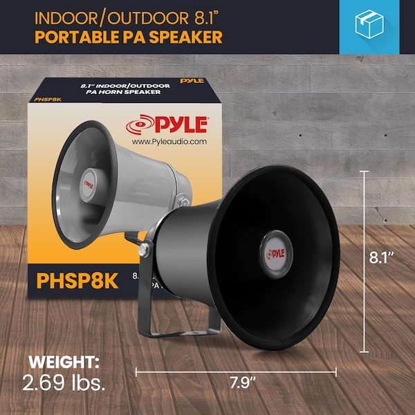 Pyle 8.1'' Indoor / Outdoor 50 Watt Pa Horn Speaker - PHSP8K