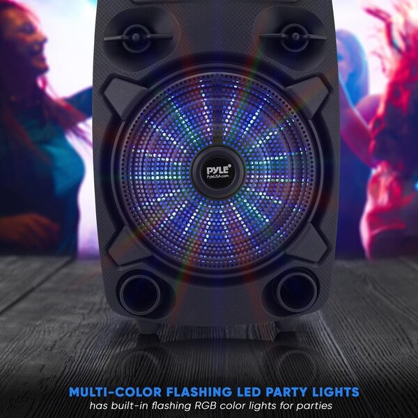 Pyle 12’’ Bluetooth Portable PA Speaker - Portable PA & Karaoke Party Audio Speaker with wired microphone - PPHP127B