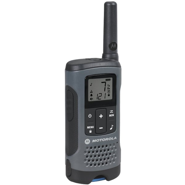 Motorola Two Way Radio, Gray, NiMh or Alkaline, PK3 - T200TP