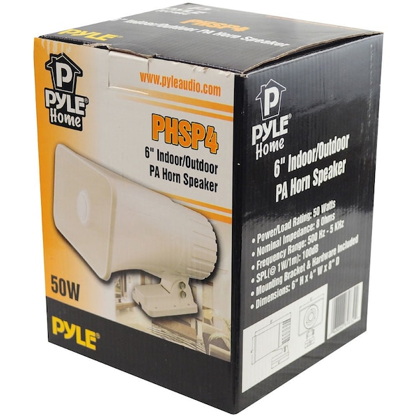 Pyle 6'' Indoor / Outdoor 50 Watts Pa Horn Speaker - PHSP4