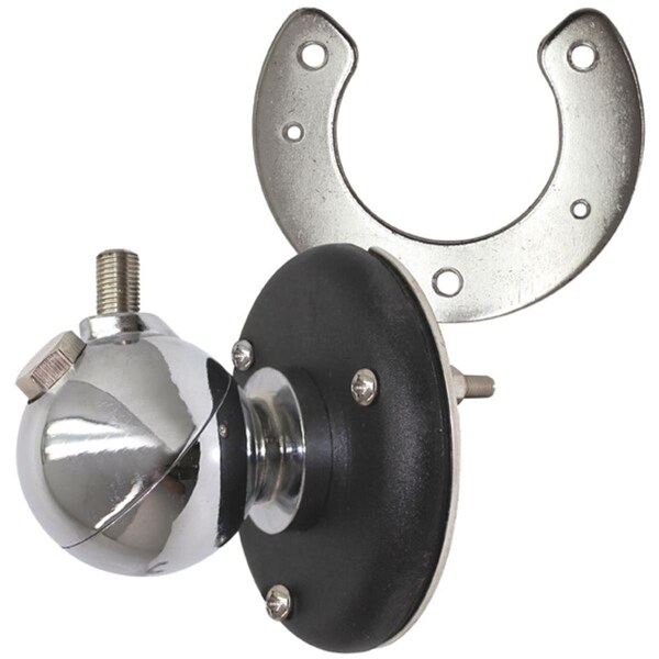 Plugit Heavy Duty Chrome Ball Mount with 0.38 x 24 in. Threads & SO239 Connector - PL2822926