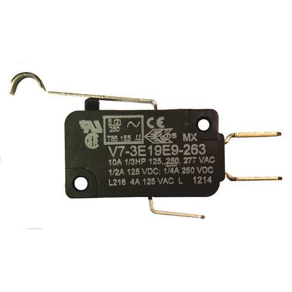 Interruptor de acción rápida en miniatura Honeywell, palanca, actuador de rodillo simulado, SPDT, 10A @ 240V CA - V7-3E19E9-263