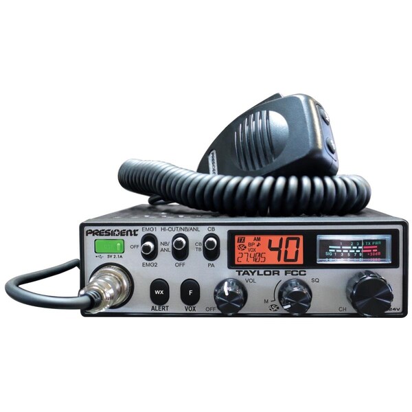 President 12-24V CB Radio - Fixed-Mount CB Radios 7 Color - PR329904