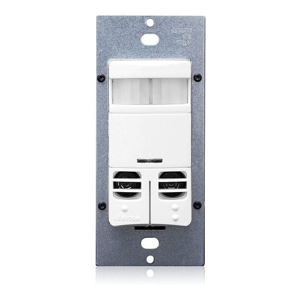 Leviton Occ Snsr, PIR/Usonic, 120/230/277V AC, Blanco - OSSMD-GAW
