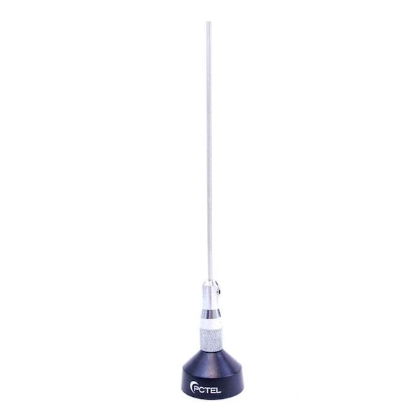 Pctel & Maxrad PCTEL & Maxrad MAXMFT 118-940 MHz 200W Field Tunable Unity 1 by 4 Wave Black & Chrome Antenna - MAXMFT