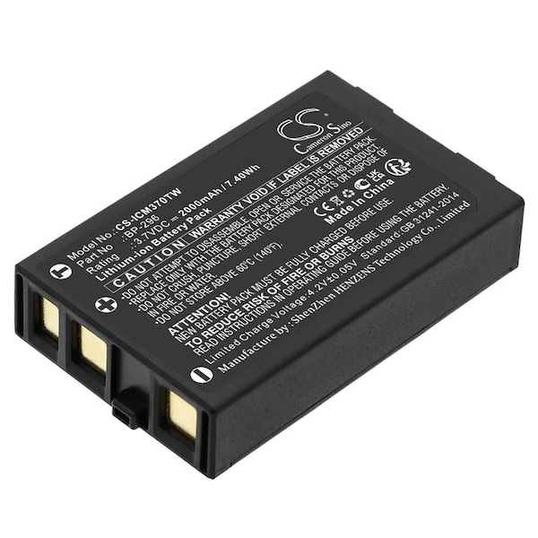 Bsc Preferred Icom IC-M37 IC-M37E 2000mAh Two Way Radio Replacement Battery - CS-ICM370TW