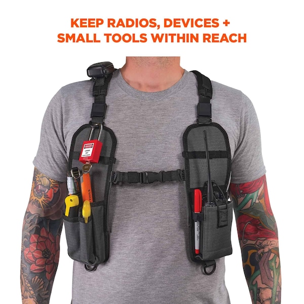 Ergodyne Gray Dual Shoulder Radio Holster - 3144