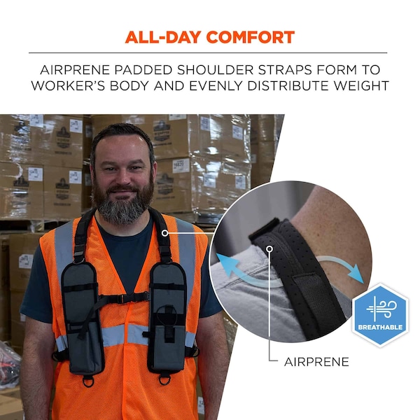 Ergodyne Gray Dual Shoulder Radio Holster - 3144