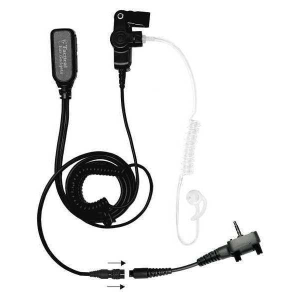 Earphone Connection Long Tube Lapel Microphone, Black - EP1322QR