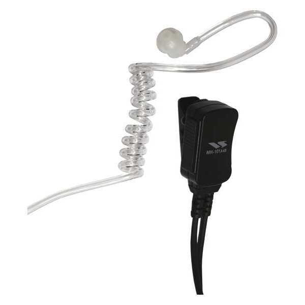 Vertex Standard Surveillance Kit, 1 Wire, 3 ft. Cord L, Blk - MH101A4B