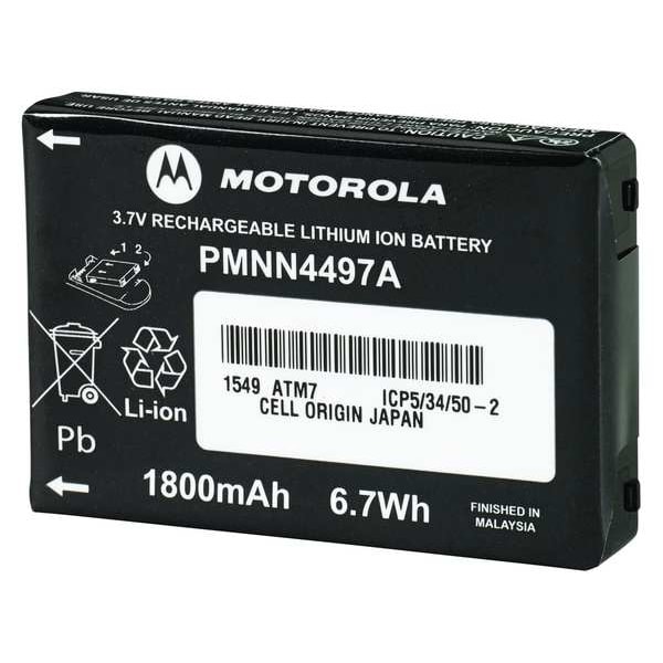 Motorola Rechargeable Battery, Lithium-ion, 1800mAh - PMNN4497AR
