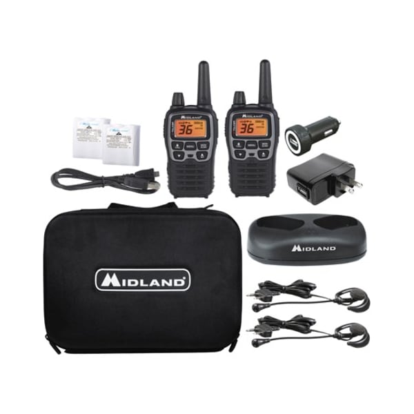 Midland Radio Portable Two Way Radio, 1.5W, 38 mi. - T77VP5