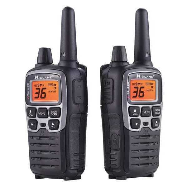 Midland Radio Portable Two Way Radio, 1.5W, 38 mi. - T77VP5